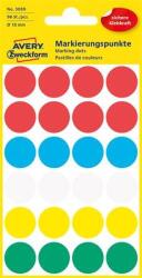 Avery-Zweckform Etikett, 18 mm, kör, AVERY ZWECKFORM, 5 különböző szín, 96 etikett/csomag (3089) - kellekanyagonline