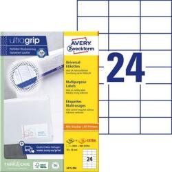 Avery-Zweckform Etikett, univerzális, 70x36 mm, AVERY ZWECKFORM, 5280 etikett/csomag (3475-200)