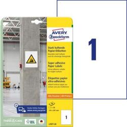 Avery-Zweckform Etikett, univerzális, 210x297 mm, extra erős, AVERY ZWECKFORM, 20 etikett/csomag (L7877-20)