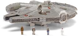 Jazwares Star Wars, Csillagok háborúja Ezeréves Sólyom (Millenium Falcon), Han Solo, Chewbacca, Leia hercegnő és OBI-Wan Kenobi figurával (SWJ0022)