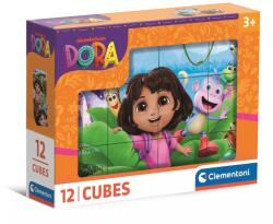 Clementoni Clementoni, Dóra, a felfedező mesekocka, 12 db-os (41510)