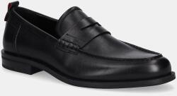 HUGO bőr mokaszin Varian - fekete Férfi 44 - answear - 59 590 Ft