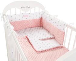  Berry Baby Minky 3 részes ágynemű szett - Púderrózsaszín csillagos