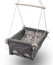 Magic Swing bölcsőhinta - Szürke állatos + hintakampó