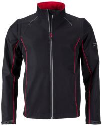 James & Nicholson (Daiber) Férfi softshell kabát 2v1 JN1122 - Fekete / piros | XL (1-JN1122-1745164)