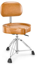 Donner állítható, háttámlás párnázott dobszék, barna bőr - Do-DHT-250-BR -EC6748-