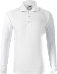 MALFINI Gyerek hosszú ujjú póló Pique Polo - Fehér | 158 cm (12 éves) (2410007)