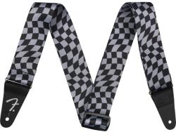 Fender 990637248 - Wavy Checkerboard Polyester Strap, Gray - FEN2396