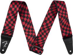 Fender 990637209 - Wavy Checkerboard Polyester Strap, Red - FEN2398