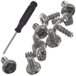 10 Darabos Univerzális Oldalkefe Rögzítőcsavar Készlet Robotporszívókhoz - iRobot Roomba, Xiaomi, Viomi, Roborock + Csillagcsavarhúzó