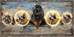 Art Galéria Szárnyalás - kézzel átfestett olajfestmény LED világítással