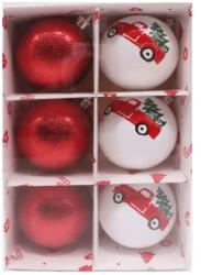  Piros-fehér karácsonyi gömbök