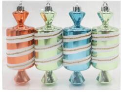  Narancs-kék-zöld szaloncukor karácsonyfadísz