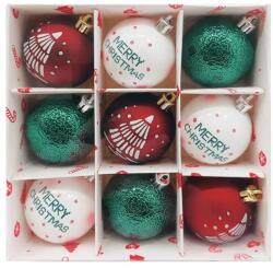  Zöld-piros-fehér mintás karácsonyi gömbök - premiumlife - 2 490 Ft
