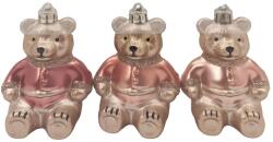  Rózsaszín-arany macik karácsonyfadísz