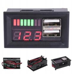 Mixxer Voltmérő Akkumulátor töltésmérő 2xUSB (00036/2)
