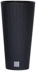 Prosperplast Rato Tubus virágcserép antracit 20 cm-es betéttel (DRTUS200-S433) - conyshop