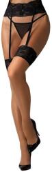 Obsessive Nutris csábító harisnya harisnyatartó övhöz, bézs, XS/S