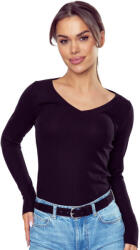 Eldar Eleonor fekete bordás póló, hosszú ujjú, 3XL