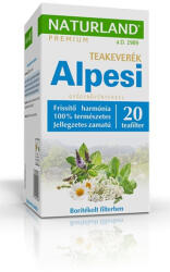 Naturland Alpesi gyógynövény teakeverék filteres 20x1 g