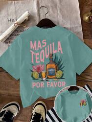 Shein KC34105 Shein Zöld Nyomott Mintás Póló (42) Xs