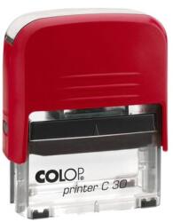 Colop Bélyegző C30 Colop piros átlátszó ház/fekete párna