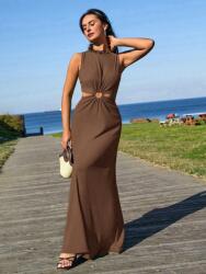 Shein Barna Ruha, Size S, maxi, O-gyűrűs, ujjatlan, 98% poliészter