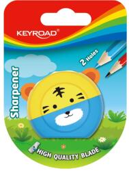 Keyroad Hegyező, 2 lyukú, 1 db/bliszter, Keyroad Speedy Snail, vegyes színek - irodamarket