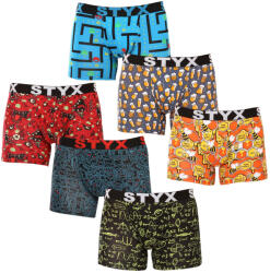 Styx 6PACK férfi boxeralsó Styx hosszú art sportos gumipánt többszínben (6U12697124/2) M