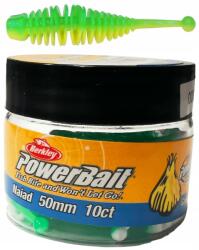 Berkley PowerBait Naiad 30mm-es gumicsali Zöld-sárga, 12 darabos (1594940)