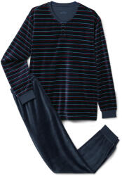 Tchibo - Plüss pizsama - férfi - méret XL 56/58 - kék/csíkos