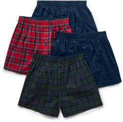 Tchibo - 4 flanel boxeralsó - férfi - méret L/6 - kék/kockás