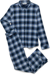 Tchibo - Flanel pizsama - nő - méret 34 - kék/kockás