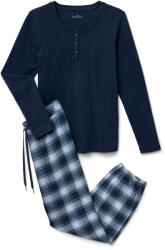 Tchibo - Női flanel pizsama - nő - méret XL 48/50 - kék