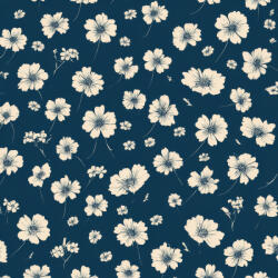 Takoy Prémium pamut NELA mini blue flowers Amarilis