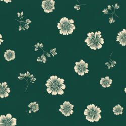 Takoy Prémium pamut NELA zöld mini virágok Lovely Eve