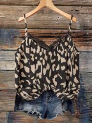 Shein CC32315 Shein Állatmintás Csipke Felső (43) 44