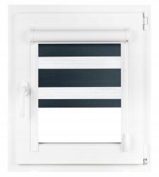 Praskdesign Roló Éjjel-nappal Zebra Kazettában Vezetősínekkel 128x150 cm Zebra Különböző Körök (Rolety Dzień Noc Z Prowadnicami Na Wymiar)