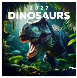 Realsystem Falinaptár képes lemeznaptár 300x300mm, Dinosaurs Realsystem 2024 (6097-DI)