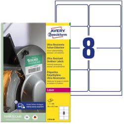 AVERY Etikett címke, 99, 1 x67, 7mm, ultra ellenálló 8 címke/ív, 40 ív/doboz, Avery fehér (L7914-40) - nyomtass-olcson