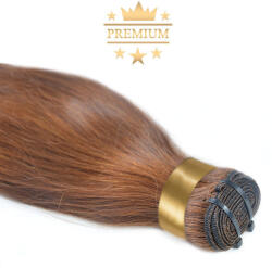 HairExtensionShop Prémium Tresszelt Póthaj Hajhosszabbításhoz Világosbarna 50cm (Szín #8) (VW508)