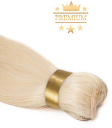 HairExtensionShop Prémium Tresszelt Póthaj Hajhosszabbításhoz Hamvas Világos Platinaszőke Színben 60cm (Szín #60ASH) (VW6060ASH)