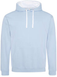 Just Hoods Uniszex kapucnis pulóver kontrasztos színű kapucni béléssel AWJH003, Sky Blue/Arctic White-L (awjh003sb-awh-l)