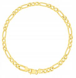 Larezo Arany Férfi Szövött Karkötő Figaro Hosszú 21cm Teljes Olasz 2mm Ezüst 925 (branzoletka męska złota gruba 2mm 21cm figaro)