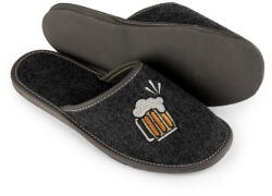  Férfi papucs maximális kényelemmel és sörmotívummal. 42. szám | grafit