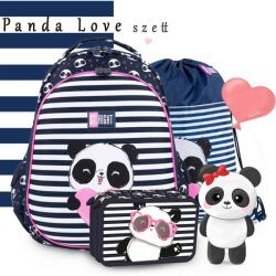 St. Majewski St. Right Pandás iskolatáska merevfalú SZETT - Love Panda (652639/SZETT)
