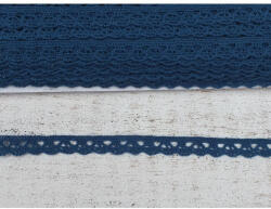  Sötétkék pamut csipke 1cm*2méter - papelito
