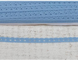  Világoskék pamut csipke 1cm*2méter - papelito