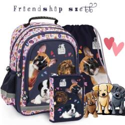 DERFORM Cleo és Frank kutyás iskolatáska hátizsák SZETT - Friendship (PL15BCF40/SZETT)