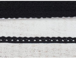 Fekete pamut csipke 1cm*2méter - papelito